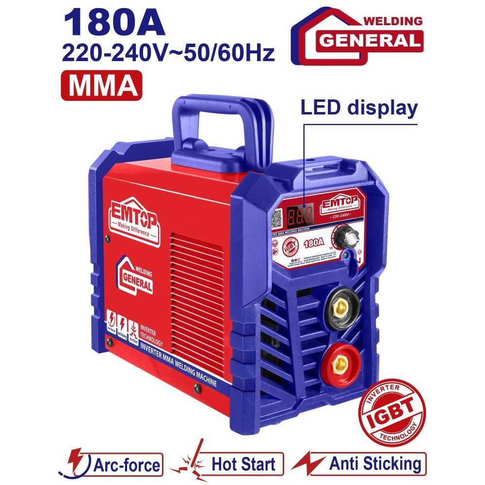 Inverter aparat za zavarivanje 180A EWDEM1851 Emtop